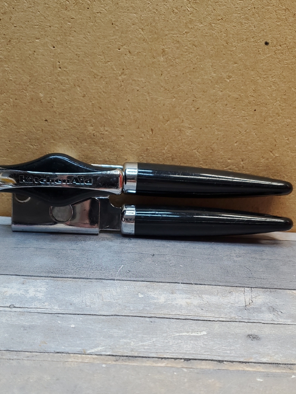 KitchenAid Black and Silver Manual Can Opener with Magnet